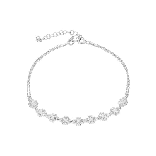Kleeblatt Armkette mit Zirkonia (7153009754157)