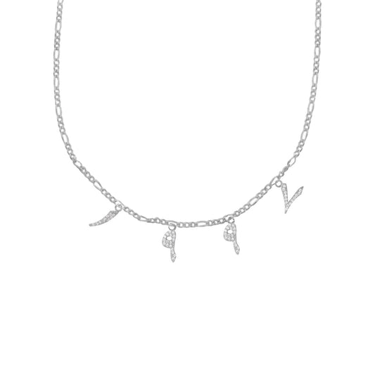 Arabische-Jahreszahl Halskette mit Zirkonia (7017091596333)