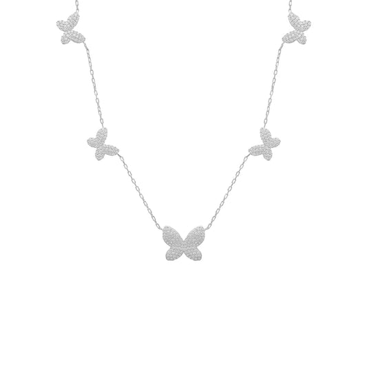 Halle Zirkonia Butterfly Chain (7017591537709)