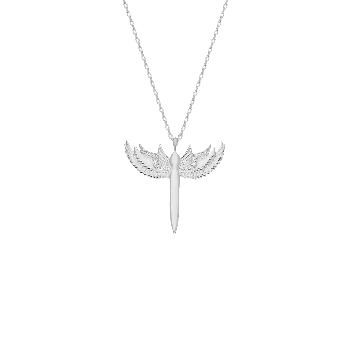Schutzengels Kette White Stone (7017626009645)