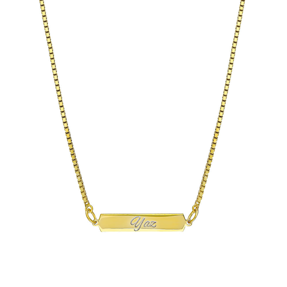 İsimli Yatay Küp Zincir | 925 Ayar Gümüş