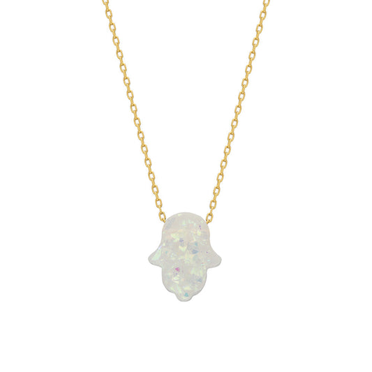 FATIMAS HAND KETTE WHITE (8592749756759)