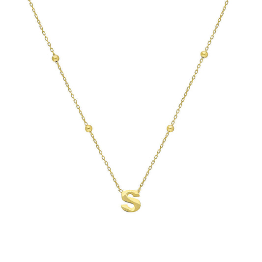 Minimal Letter Vintage Necklace (8702722310487)