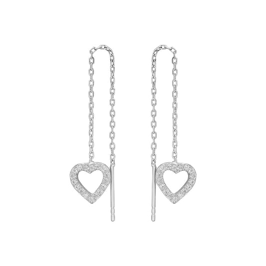 Heart Threader Earrings (7030549872685)
