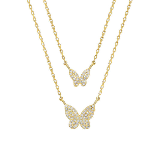 2er Butterfly Halskette (8061829611822)