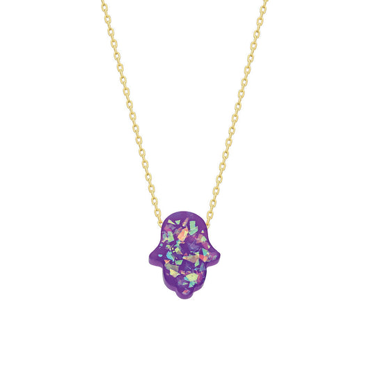 FATIMAS HAND KETTE VIOLETT (8449852637527)
